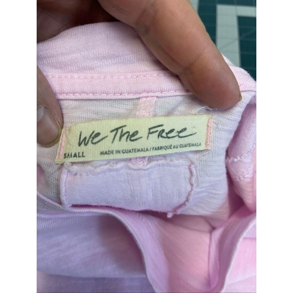 We The Free Long Sleeve with Thumbholes Oversize Tee in Pink Size S - Picture 6 of 8